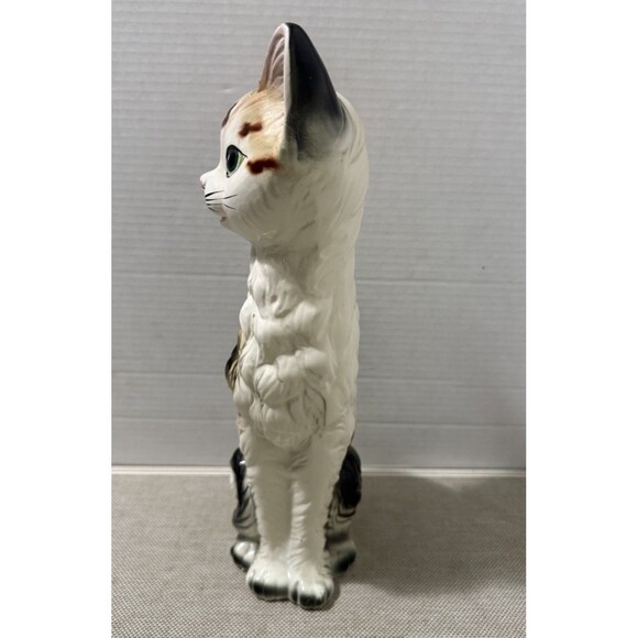 Vintage MCM Persian Cat Figurine Big Eyes Anthropomorphic Made In Japan 15” GUC - Picture 3 of 9